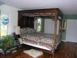 Master bedroom, cherry floor, double closets...