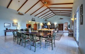 Great Room Dining, Living Seating, Media Seating
