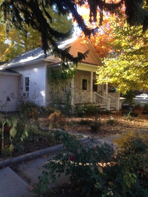View of house in early Autumn