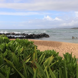 Another view of beach and Keiki Pond