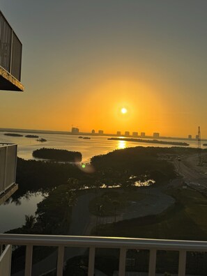 Sun rise from the balcony
