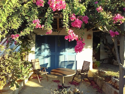 Terrasse mit großartigem Meerblick, Innenhof mit Pool, Heizung