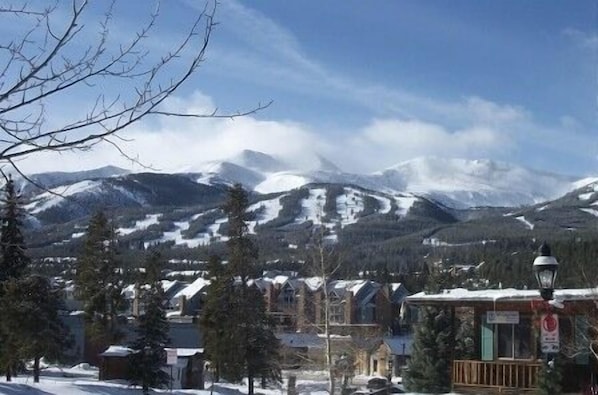 Breckenridge Ski Resort view from our house. Horse & carriage pass by daily.