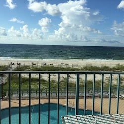 View of gulf from balcony