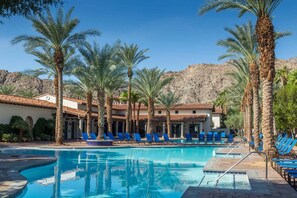 Expansive Main Clubhouse Pool with Designer Pool Furniture