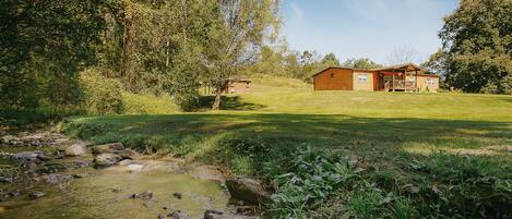 Private 3 bed 2 full bath on 3 acres of open and wooded land with a small stream