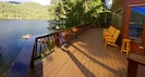 Spacious wrap around deck with a million dollar view of the bay.  