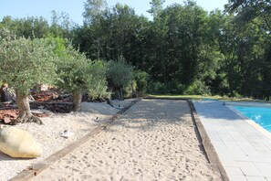 Petanque / boule field to enjoy your skills at this typically French game