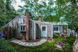 Walkway to outdoor shower