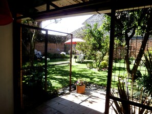 Back garden from your private cover patio