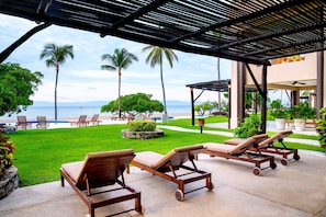 Outdoor patio plus extra lanai--only for ground floor condos 