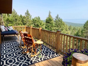 The North Lodge Porch with great views of Flathead Lake