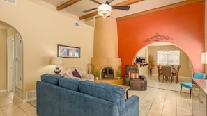 A cozy setting for an evening with family and friends