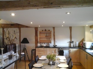 The sociable  kitchen-dining area -  so the cook doesn't miss out on any action!