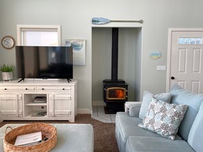 Second/main floor with wood stove