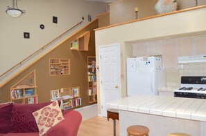 Kitchen  / Library / Stairs to Loft 