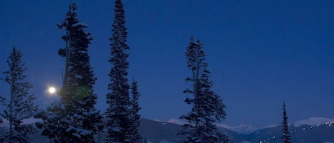 View From BR: Full Moon over the Continental Divide + Lights of Keystone 