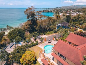 Aerial View of the villa and Stonehaven Bay