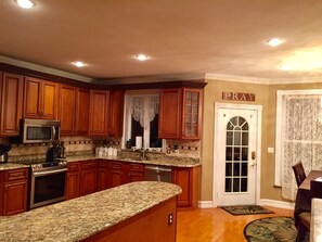 Kitchen view with appliances