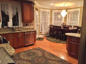 Kitchen view with table 