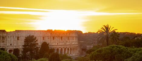 Sunset on Colosseum (view from the bedroom)