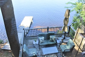 View of deck from living room windows
