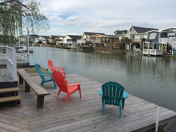 relax and fish off the deck