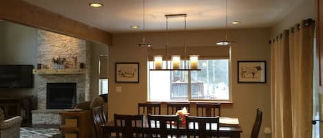New dining room table.  Great place to gather and dine together, or just work.