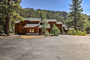 There is driveway parking for 4 of your vehicles.