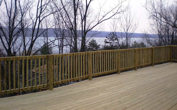 View of Seneca Lake from deck