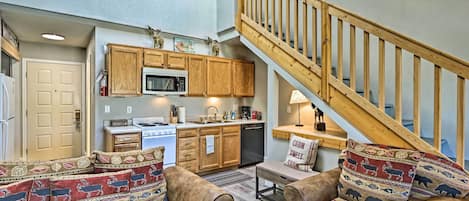 Granby Vacation Rental Condo | 1BR + Loft | 1BA | 1,100 Sq Ft | Stairs Required