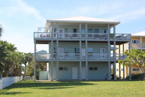 Back of the house with a HUGE yard