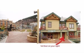 Ski lift, ski rental, and lift tickets all right outside your door