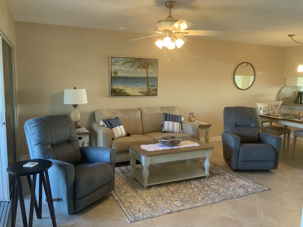 Living Room with LazyBoy  rocker recliners.