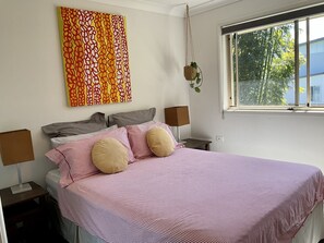 Bedroom 2 - tropical views with large robe and full length mirror 