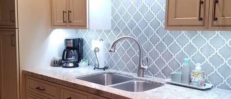 Custom cabinetry with granite counters
