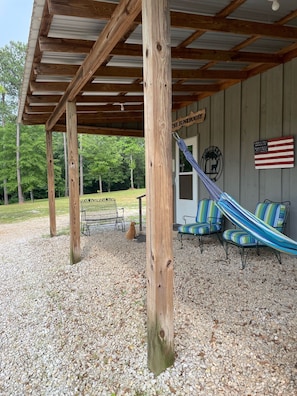 The front porch is a great place to relax and enjoy the view.