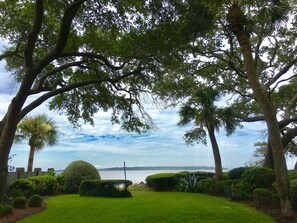 Pull up a chair to enjoy the ocean view looking at common area end of street.