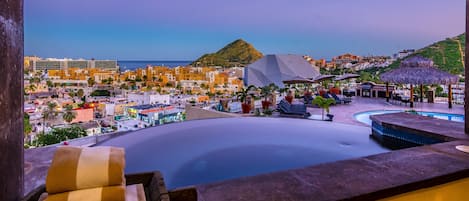 Our Plunge Pool looking out to the marina and downtown.
