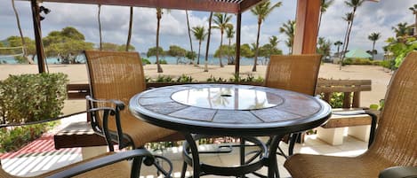 Expansive deck of B-109, Corner Condo