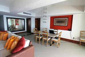 Tasteful living-dining area