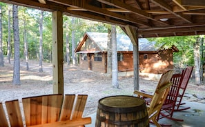 View from pavilion to bunk house