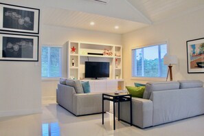 Newly added media unit in the living area.