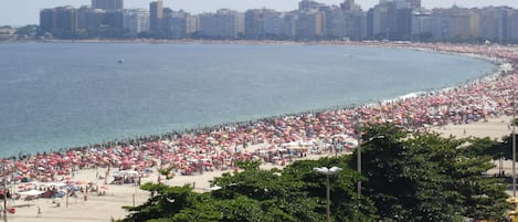 100% view of Copacabana Beach from our condominium.