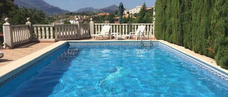 Private pool with a view.