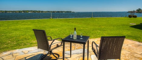 Relax and enjoy this beautiful view of the open waters from the extended patio.