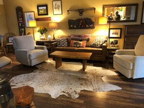 Cozy, comfortable living room to relax, read or watch your favorite shows.