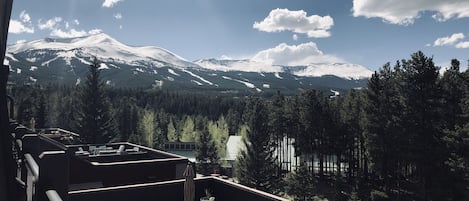 Gorgeous view off of our 3rd fl. deck, facing slopes, and decks on the 2nd fl.