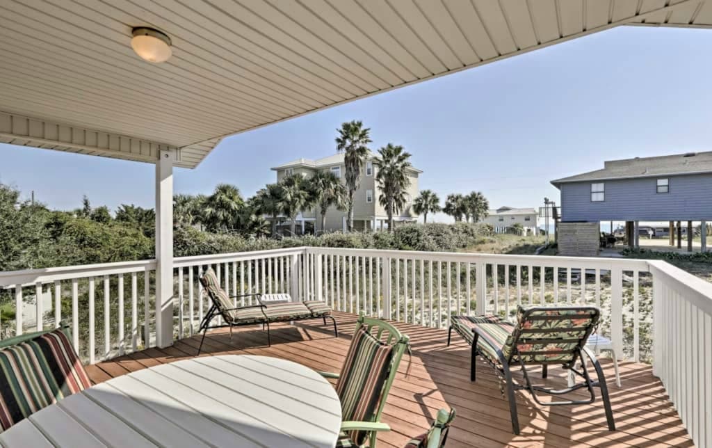 Sparkling Gulf View From A Partially Covered Deck St George Island