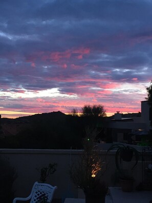 Sunset poolside 